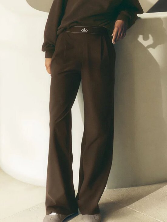 ALO Yoga Pants - ALO Yoga Straight Leg Espresso Pants💌Modern Timeless Closet Favorite Regular✨